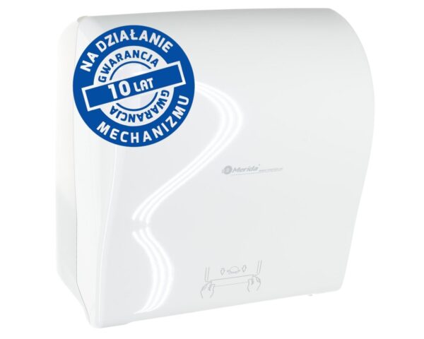Podajnik ręczników MERIDA SOLID za 100 zł netto przy zakupie 2 kartonów ręczników MERIDA CLASSIC AUTOMATIC RAB301