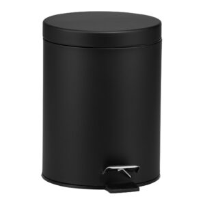 KOSZ PEDAŁOWY KLASIK, POJEMNOŚĆ 5 L, METALOWY, CZARNY MATOWY