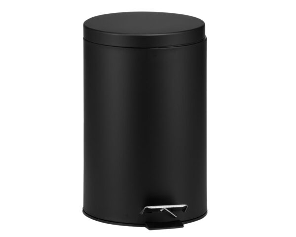 KOSZ PEDAŁOWY KLASIK, POJEMNOŚĆ 12 L, METALOWY, CZARNY MATOWY