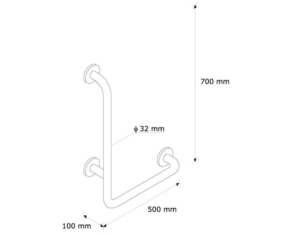 Poręcz kątowa stała, prawa Poręcz kątowa stała, prawa