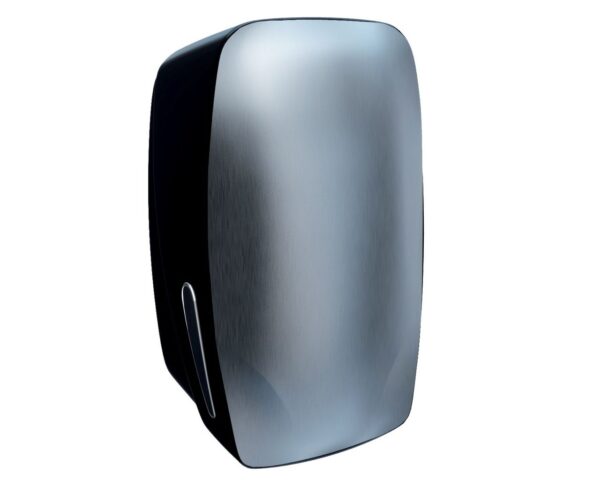 Pojemnik na papier toaletowy w listkach MERIDA MERCURY, pojemność do 450 szt., CZARNY Pojemnik na papier toaletowy w listkach MERIDA MERCURY, pojemność do 450 szt., CZARNY