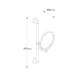 Lusterko kosmetyczne powiększające ścienne