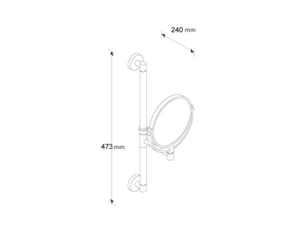 Lusterko kosmetyczne powiększające ścienne Lusterko kosmetyczne powiększające ścienne