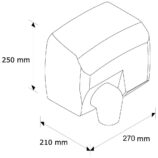 Suszarka do rąk MERIDA SANIFLOW PLUS, stal matowa