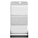 Pojemnik na ręczniki składane z lustrem ze stali SuperMirror „2w1" MERIDA STELLA SLIM BLACK LINE MEGA COMBO, czarny