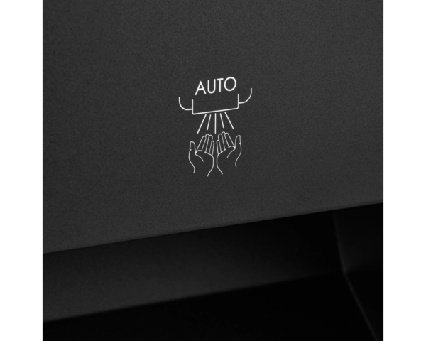 Wnękowy pojemnik na ręczniki pojedyncze z suszarką do rąk i koszem MERIDA STELLA BLACK LINE Wnękowy pojemnik na ręczniki pojedyncze z suszarką do rąk i koszem MERIDA STELLA BLACK LINE