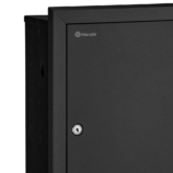 Wnękowy pojemnik na ręczniki pojedyncze z koszem MERIDA STELLA BLACK LINE