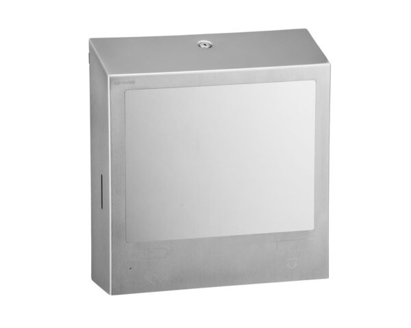 Pojemnik na ręczniki składane z bezdotykowym automatycznym dozownikiem mydła w pianie i z lustrem ze stali SuperMirror „3 w 1" MERIDA STELLA SLIM COMBO, stal matowa Pojemnik na ręczniki składane z bezdotykowym automatycznym dozownikiem mydła w pianie i z lustrem ze stali SuperMirror „3 w 1" MERIDA STELLA SLIM COMBO, stal matowa