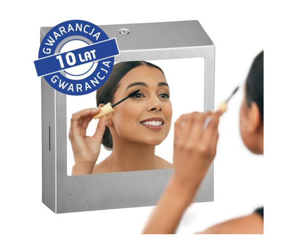 Pojemnik na ręczniki składane z bezdotykowym automatycznym dozownikiem mydła w pianie i z lustrem ze stali SuperMirror „3 w 1" MERIDA STELLA SLIM COMBO, stal matowa Pojemnik na ręczniki składane z bezdotykowym automatycznym dozownikiem mydła w pianie i z lustrem ze stali SuperMirror „3 w 1" MERIDA STELLA SLIM COMBO, stal matowa