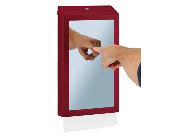 Pojemnik na ręczniki składane z lustrem ze stali SuperMirror „2w1" MERIDA STELLA SLIM RED LINE MEGA COMBO, czerwony Pojemnik na ręczniki składane z lustrem ze stali SuperMirror „2w1" MERIDA STELLA SLIM RED LINE MEGA COMBO, czerwony