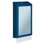 Pojemnik na ręczniki składane z lustrem ze stali SuperMirror „2w1" MERIDA STELLA SLIM BLUE LINE MEGA COMBO, niebieski