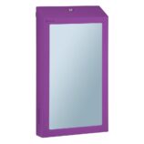 Pojemnik na ręczniki składane z lustrem ze stali SuperMirror „2w1" MERIDA STELLA SLIM VIOLET LINE MEGA COMBO, fioletowy