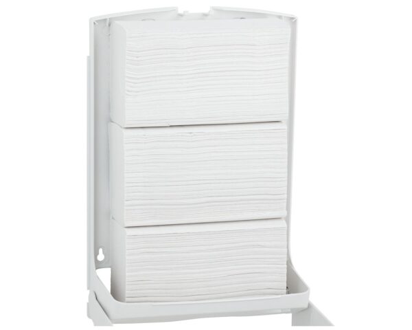 Pojemnik na ręczniki składane MERIDA TOP MAXI, tworzywo ABS, biały, okienko niebieskie Pojemnik na ręczniki składane MERIDA TOP MAXI, tworzywo ABS, biały, okienko niebieskie