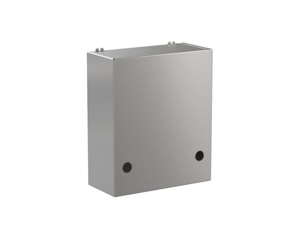 Wnękowy pojemnik na ręczniki składane montowany za lustrem, spód prosty, stal matowa