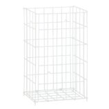 Kosz siatkowy stojący o poj. 47 l, wykonany z prętów powlekanych białym polietylenem