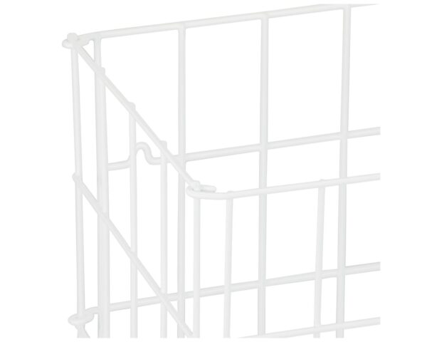 Kosz siatkowy stojący o poj. 47 l, wykonany z prętów powlekanych białym polietylenem Kosz siatkowy stojący o poj. 47 l, wykonany z prętów powlekanych białym polietylenem