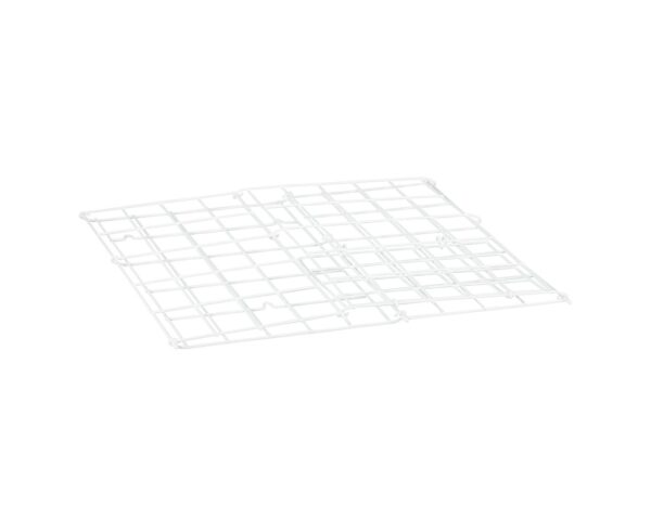 Kosz siatkowy stojący o poj. 47 l, wykonany z prętów powlekanych białym polietylenem Kosz siatkowy stojący o poj. 47 l, wykonany z prętów powlekanych białym polietylenem