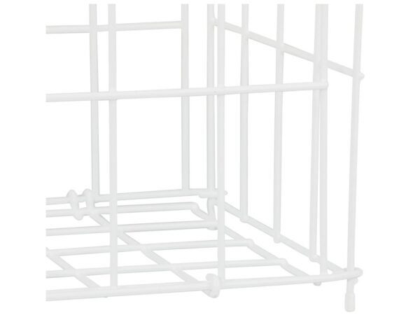 Kosz siatkowy stojący o poj. 47 l, wykonany z prętów powlekanych białym polietylenem Kosz siatkowy stojący o poj. 47 l, wykonany z prętów powlekanych białym polietylenem