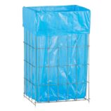 Kosz siatkowy stojący o poj. 47 l, wykonany z prętów ze stali nierdzewnej