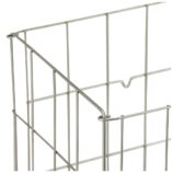 Kosz siatkowy stojący o poj. 47 l, wykonany z prętów ze stali nierdzewnej