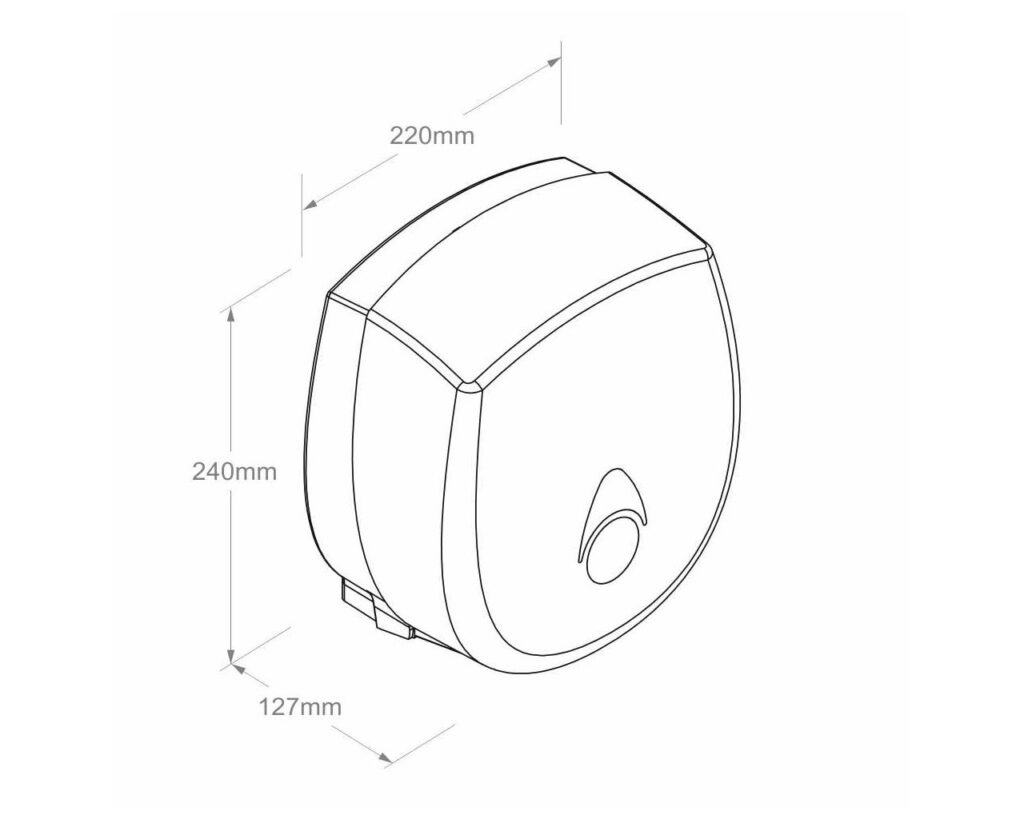 Pojemnik na papier toaletowy MERIDA COMO, tworzywo ABS, czarny