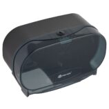 Pojemnik na dwie rolki papieru toaletowego bez gilzy MERIDA ONE, tworzywo ABS, czarny