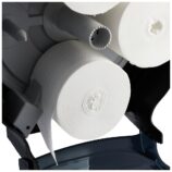 Pojemnik na cztery rolki papieru toaletowego bez gilzy MERIDA ONE, tworzywo ABS, czarny