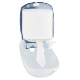 Pojemnik na papier toaletowy lub ręczniki w roli w systemie listkowym CENTER PULL, tworzywo ABS, biały