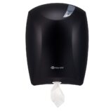 Pojemnik na papier toaletowy lub ręczniki w roli w systemie listkowym CENTER PULL, tworzywo ABS, czarny