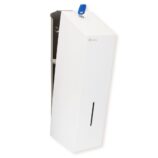 Pojemnik na papier toaletowy w listkach MERIDA STELLA WHITE LINE, pojemność do 675 szt., biały