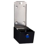 Pojemnik na papier toaletowy w listkach MERIDA STELLA BLACK LINE, pojemność do 450 szt., czarny