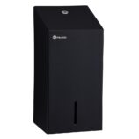 Pojemnik na papier toaletowy w listkach MERIDA STELLA BLACK LINE, pojemność do 450 szt., czarny