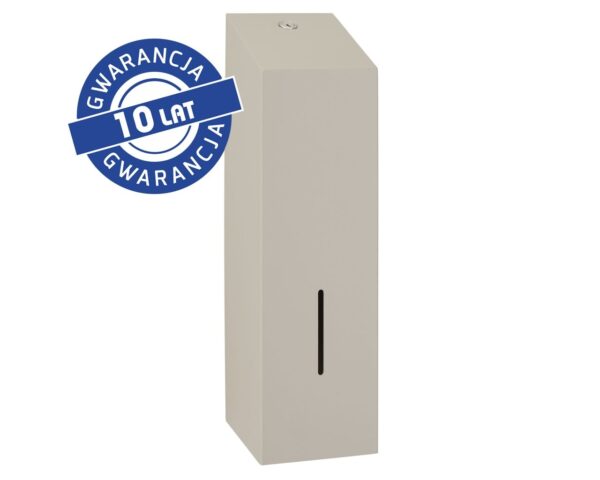 Pojemnik na papier toaletowy w listkach MERIDA STELLA SILK GREY LINE, pojemność do 675 szt., szary jedwabisty