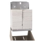 Pojemnik na papier toaletowy w listkach MERIDA STELLA SILK GREY, pojemność do 900 szt., szary jedwabisty