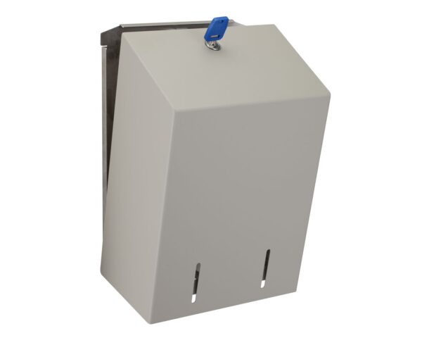 Pojemnik na papier toaletowy w listkach MERIDA STELLA STONE GREY, pojemność do 900 szt., kamienny szary Pojemnik na papier toaletowy w listkach MERIDA STELLA STONE GREY, pojemność do 900 szt., kamienny szary