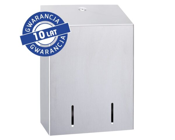 Pojemnik na papier toaletowy w listkach MERIDA STELLA, pojemność do 900 szt., stal matowa