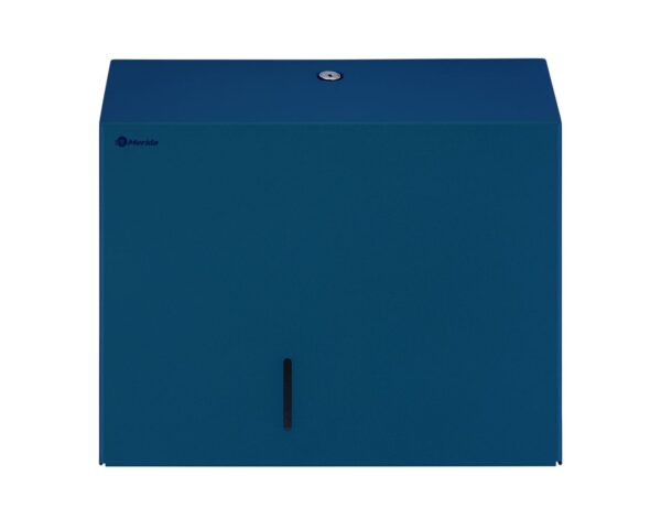 Pojemnik na papier toaletowy MERIDA STELLA DUO BLUE LINE z uchwytem na resztkę rolki papieru, średnica papieru do 20 cm, niebieski Pojemnik na papier toaletowy MERIDA STELLA DUO BLUE LINE z uchwytem na resztkę rolki papieru, średnica papieru do 20 cm, niebieski