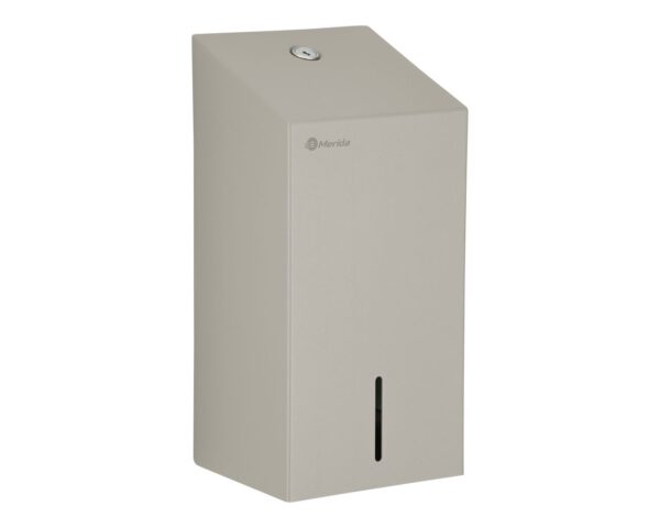 Pojemnik na papier toaletowy w listkach MERIDA STELLA STONE GREY LINE, pojemność do 450 szt., szary kamienny Pojemnik na papier toaletowy w listkach MERIDA STELLA STONE GREY LINE, pojemność do 450 szt., szary kamienny