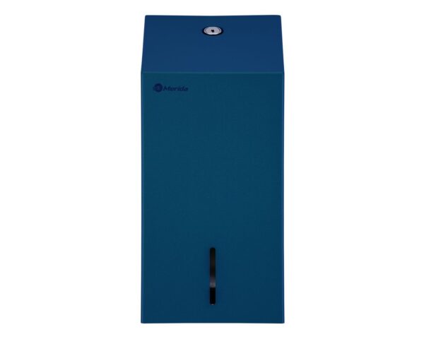 Pojemnik na papier toaletowy w listkach MERIDA STELLA BLUE LINE, pojemność do 450 szt., niebieski Pojemnik na papier toaletowy w listkach MERIDA STELLA BLUE LINE, pojemność do 450 szt., niebieski