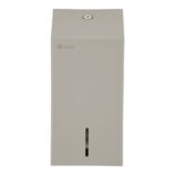 Pojemnik na papier toaletowy w listkach MERIDA STELLA STONE GREY LINE, pojemność do 450 szt., szary kamienny