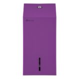 Pojemnik na papier toaletowy w listkach MERIDA STELLA VIOLET LINE, pojemność do 450 szt., fioletowy