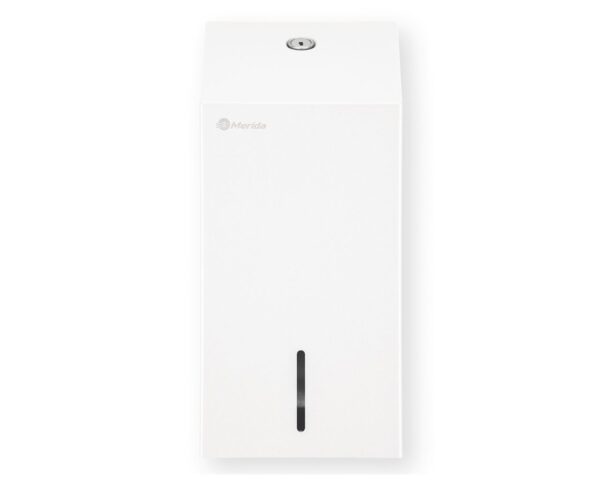 Pojemnik na papier toaletowy w listkach MERIDA STELLA WHITE LINE , pojemność do 450 szt., biały Pojemnik na papier toaletowy w listkach MERIDA STELLA WHITE LINE , pojemność do 450 szt., biały