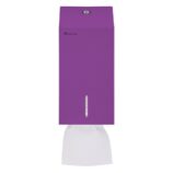 Pojemnik na papier toaletowy w listkach MERIDA STELLA VIOLET LINE, pojemność do 450 szt., fioletowy