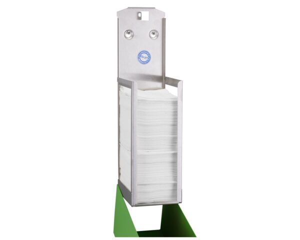 Pojemnik na papier toaletowy w listkach MERIDA STELLA LINE, pojemność do 675 szt., zielony Pojemnik na papier toaletowy w listkach MERIDA STELLA LINE, pojemność do 675 szt., zielony