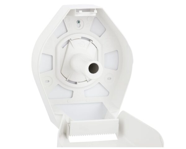 Pojemnik na papier toaletowy MERIDA TOP MAXI, tworzywo ABS, biały, okienko niebieskie Pojemnik na papier toaletowy MERIDA TOP MAXI, tworzywo ABS, biały, okienko niebieskie