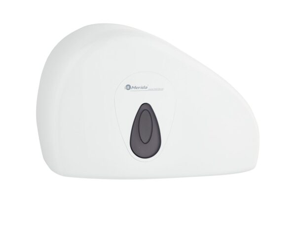 Pojemnik na papier toaletowy MERIDA TOP DUO z uchwytem na resztkę rolki, tworzywo ABS, biały, okienko szare Pojemnik na papier toaletowy MERIDA TOP DUO z uchwytem na resztkę rolki, tworzywo ABS, biały, okienko szare