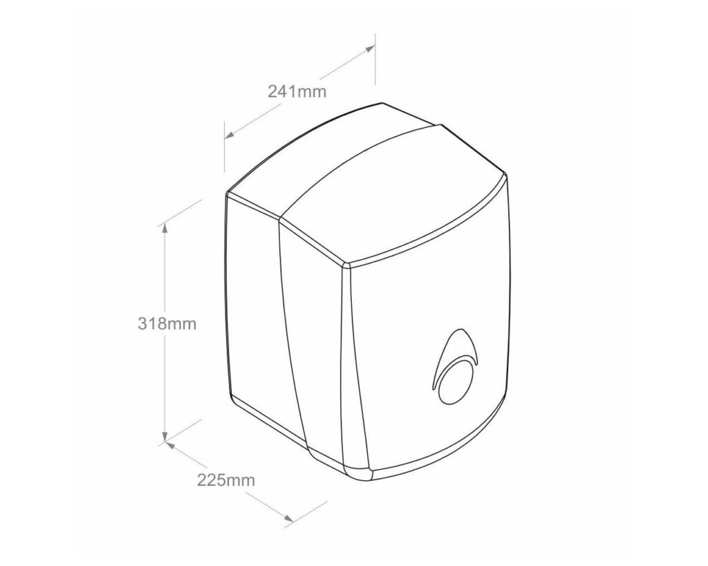 Pojemnik na ręczniki papierowe w rolach MERIDA COMO, tworzywo ABS, czarny