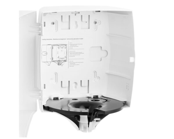 Pojemnik na ręczniki w rolach w systemie listkowym MERIDA ONE CENTER PULL, tworzywo ABS, biały Pojemnik na ręczniki w rolach w systemie listkowym MERIDA ONE CENTER PULL, tworzywo ABS, biały