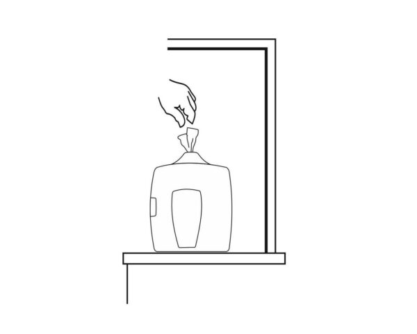 Pojemnik na ręczniki papierowe w roli w systemie listkowym MERIDA ONE CENTER PULL, tworzywo ABS, czarny Pojemnik na ręczniki papierowe w roli w systemie listkowym MERIDA ONE CENTER PULL, tworzywo ABS, czarny