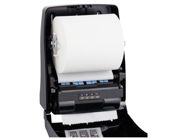 Automatyczny bezdotykowy podajnik ręczników papierowych w roli MERIDA ONE AUTOMATIC MAXI, tworzywo ABS, czarny Automatyczny bezdotykowy podajnik ręczników papierowych w roli MERIDA ONE AUTOMATIC MAXI, tworzywo ABS, czarny